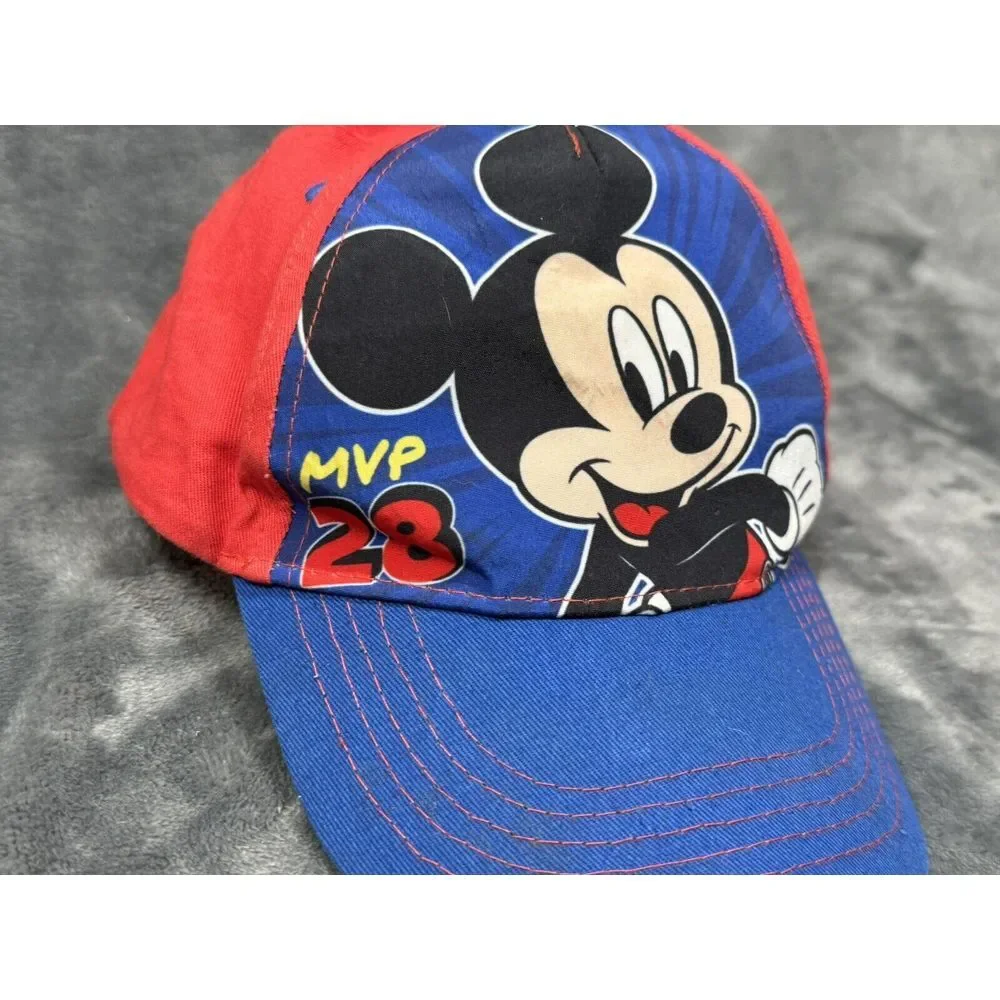 Disney Youth Kids Mickey‎ Mouse MVP 28 Baseball Cap Hat Red and Blue